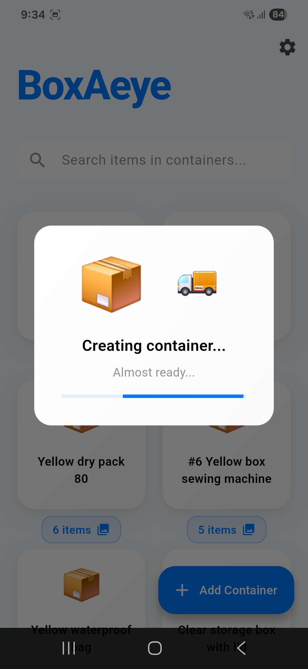 BoxAeye App Screenshot 4 - Item List